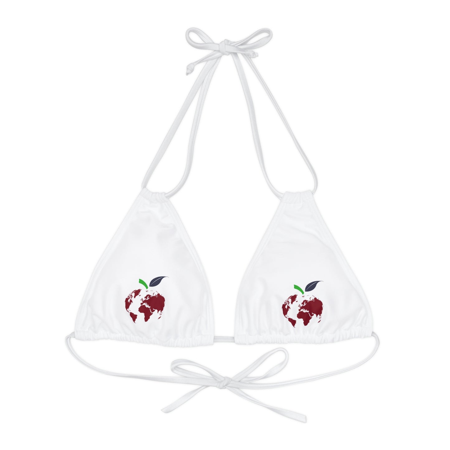 Strappy Triangle Bikini Top (AOP)