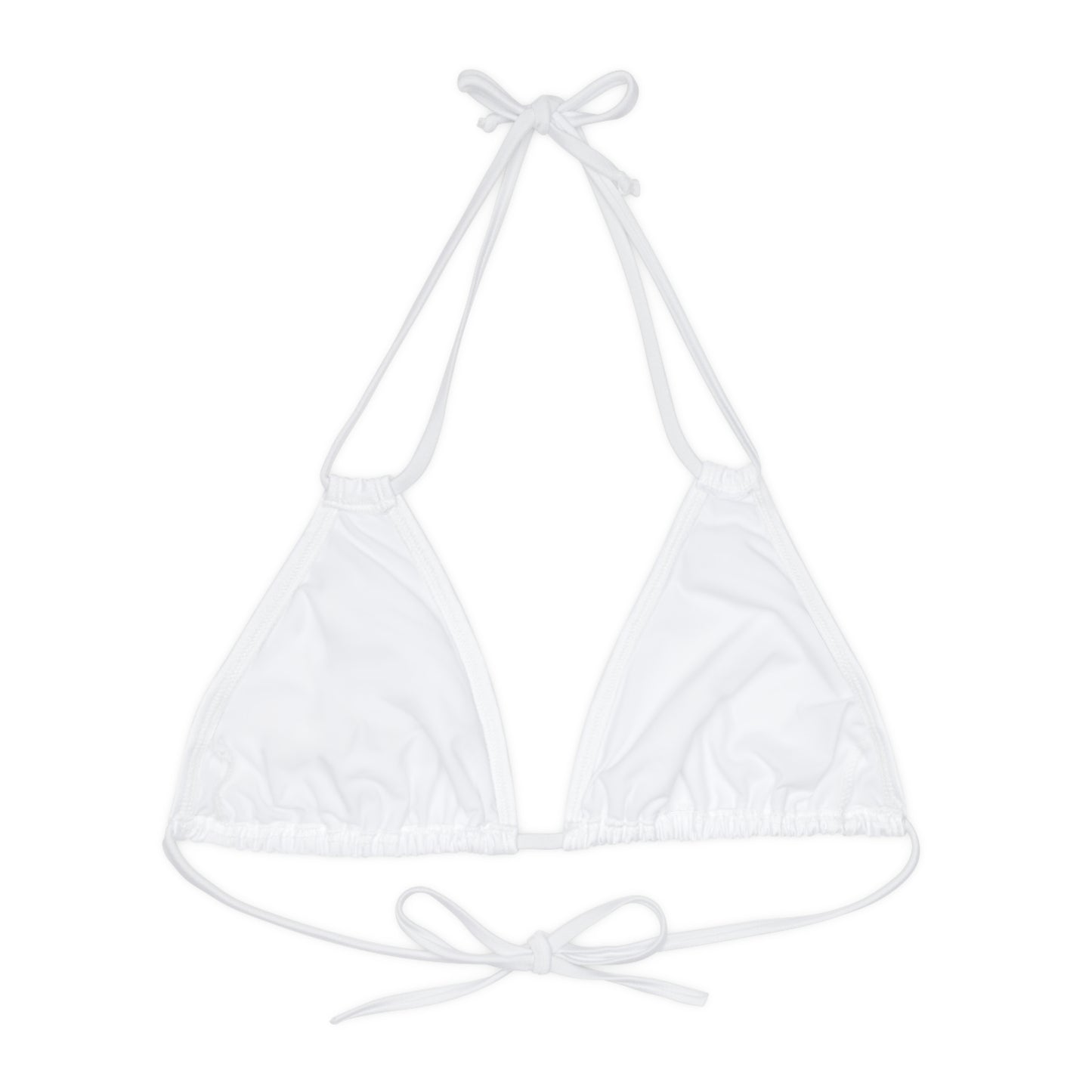 Strappy Triangle Bikini Top (AOP)