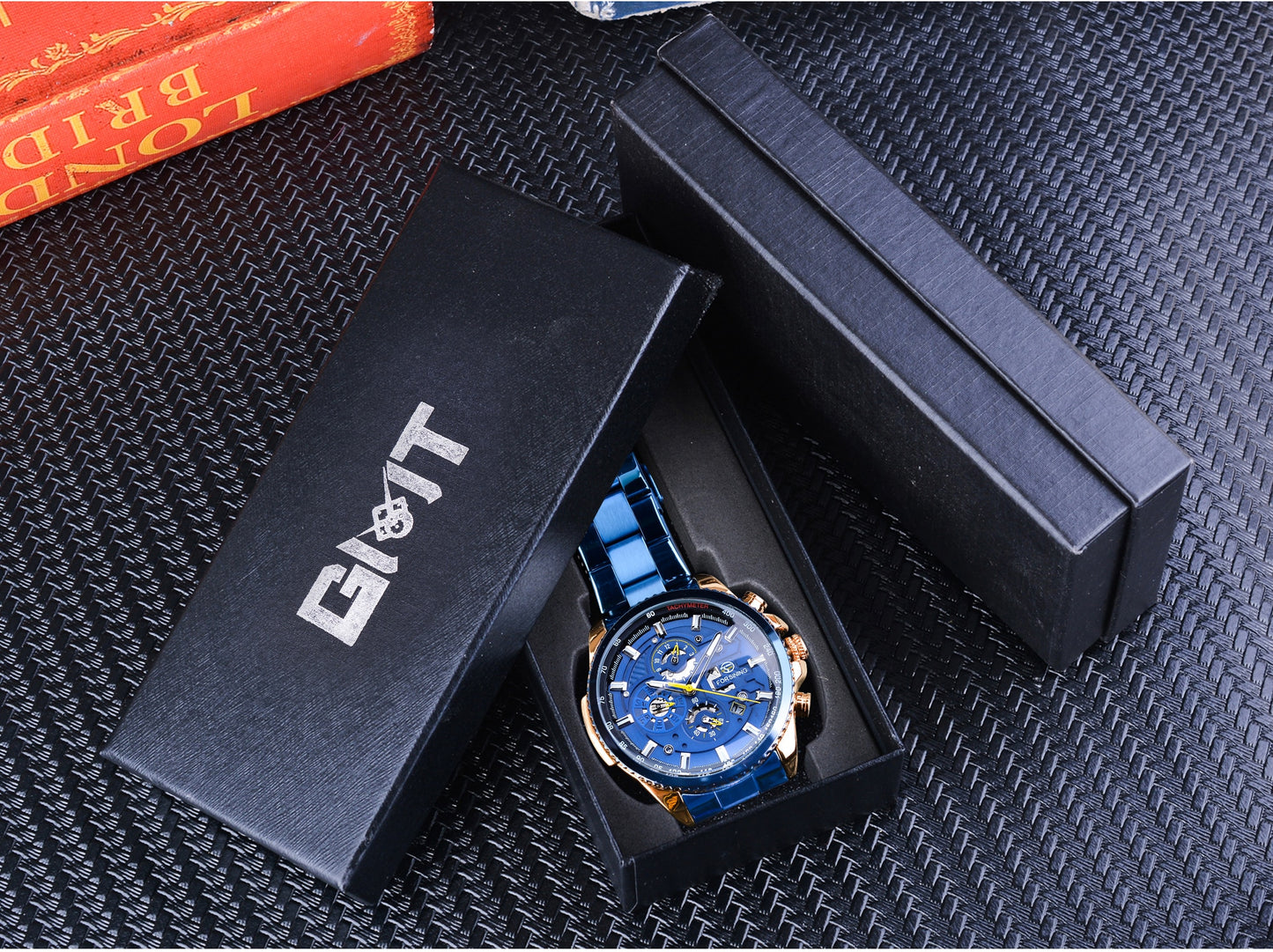 3 Dial Multifunction Mens Business Sport Automatic Mechanical Wrist Watch
