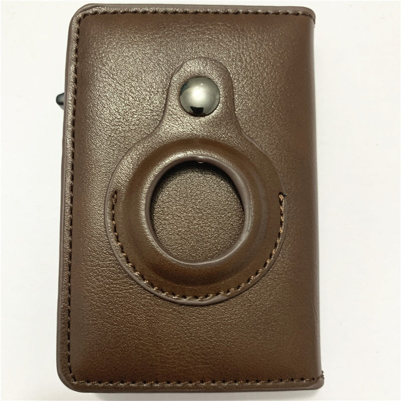 Top Carbon Fiber For Apple Airtag Wallet Men Business ID Credit Card Holder