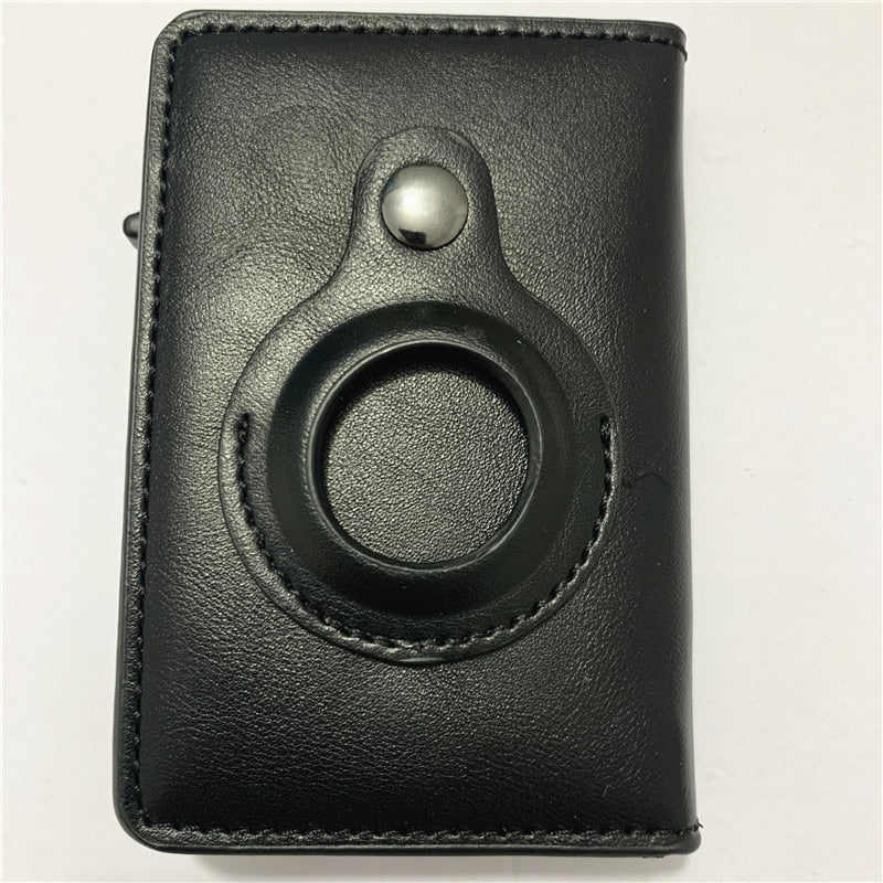 Top Carbon Fiber For Apple Airtag Wallet Men Business ID Credit Card Holder