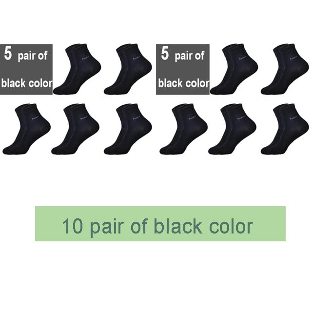 10Pairs/Lot Men Bamboo Socks