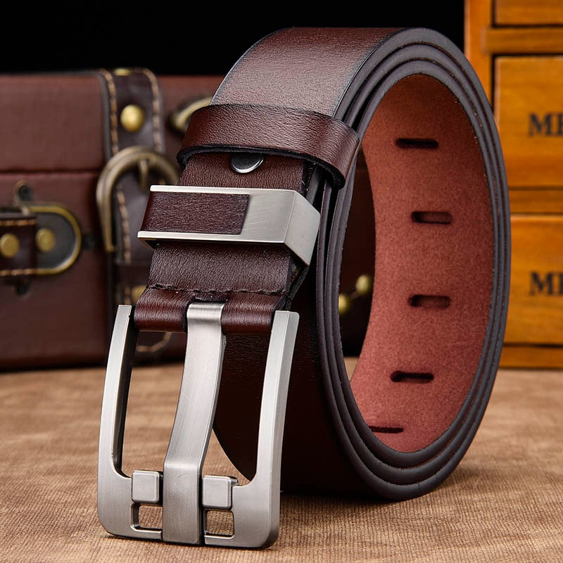 Male leather belt