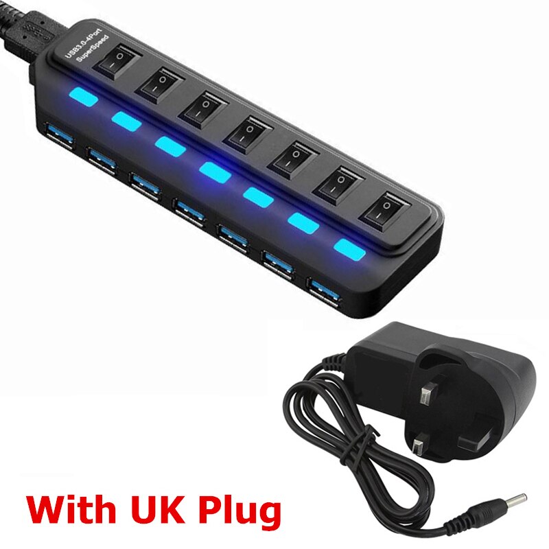 USB 3.0 HUB Multi 4 7 Port Usb Splitter