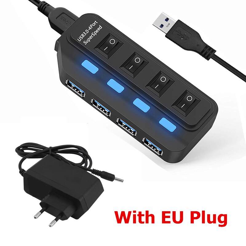 USB 3.0 HUB Multi 4 7 Port Usb Splitter