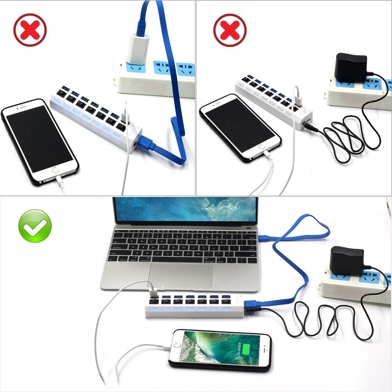 USB 3.0 HUB Multi 4 7 USB Port Splitter