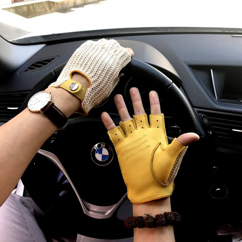 Men genuine leather gloves