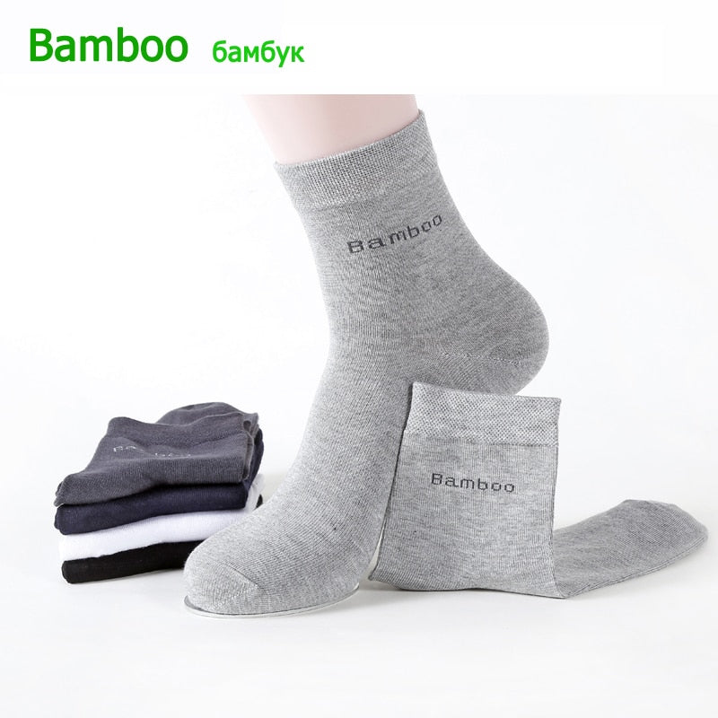 10 Pairs / Lot Bamboo Fiber Socks Men
