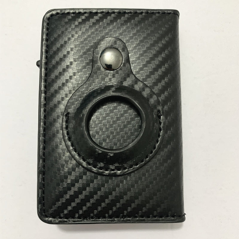 Top Carbon Fiber For Apple Airtag Wallet Men Business ID Credit Card Holder