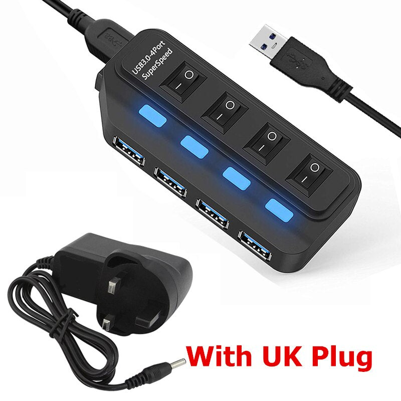 USB 3.0 HUB Multi 4 7 Port Usb Splitter