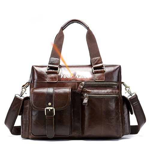 MVA Genuine Leather Men's Briefcase