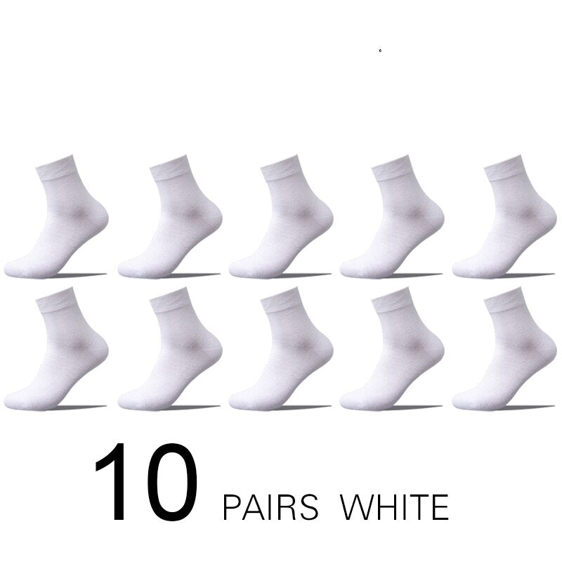 10 Pairs Men's Cotton Socks New Style Black