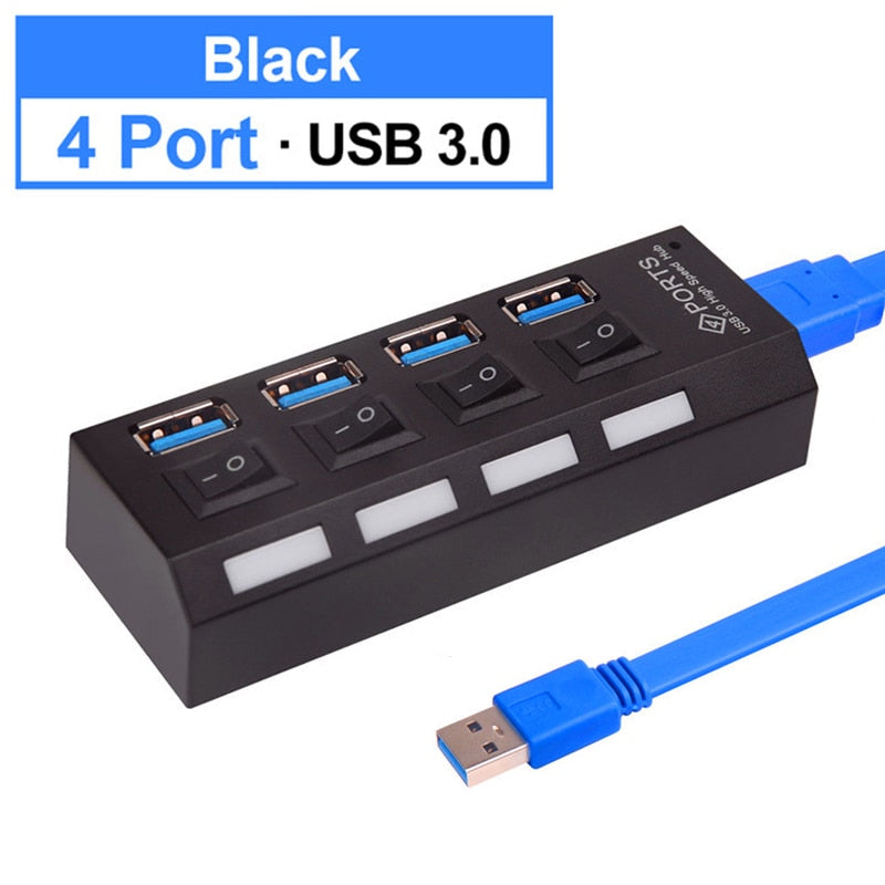 USB 3.0 HUB Multi 4 7 USB Port Splitter