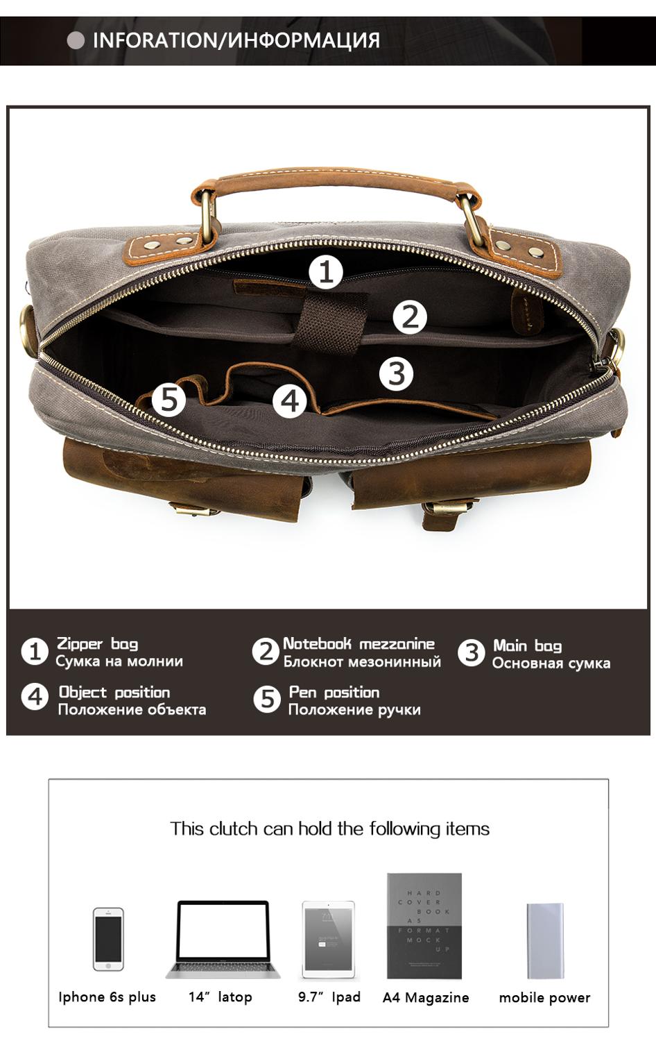 WESTAL Men's Briefcase