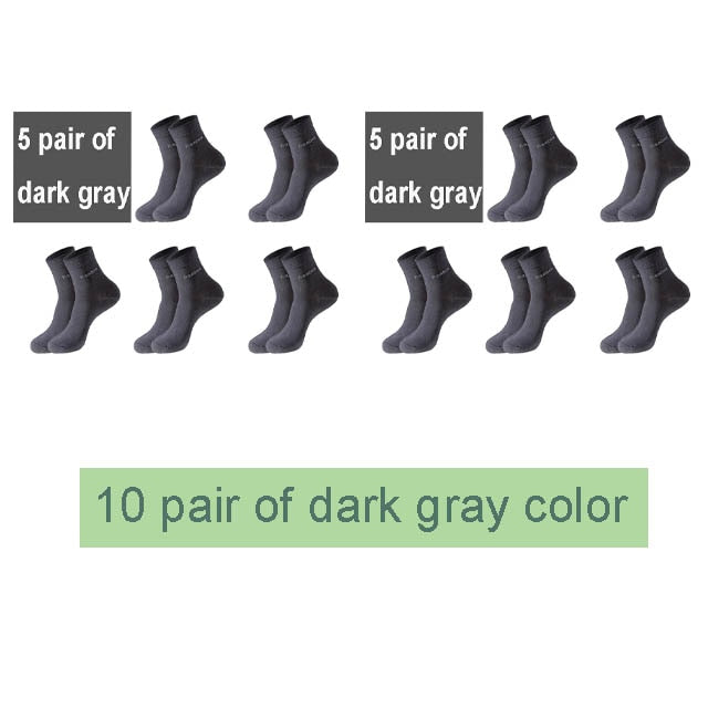 10Pairs/Lot Men Bamboo Socks