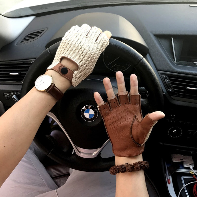 Men genuine leather gloves