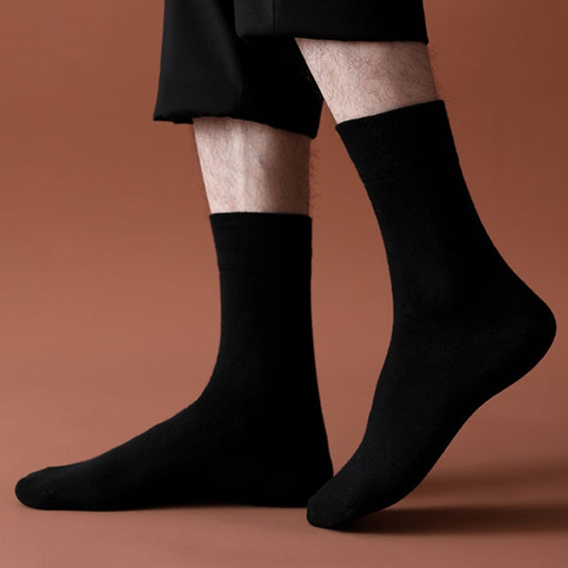 10 Pairs Men's Cotton Socks New Style Black