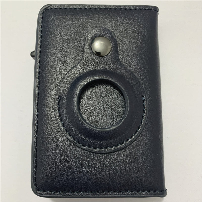 Top Carbon Fiber For Apple Airtag Wallet Men Business ID Credit Card Holder