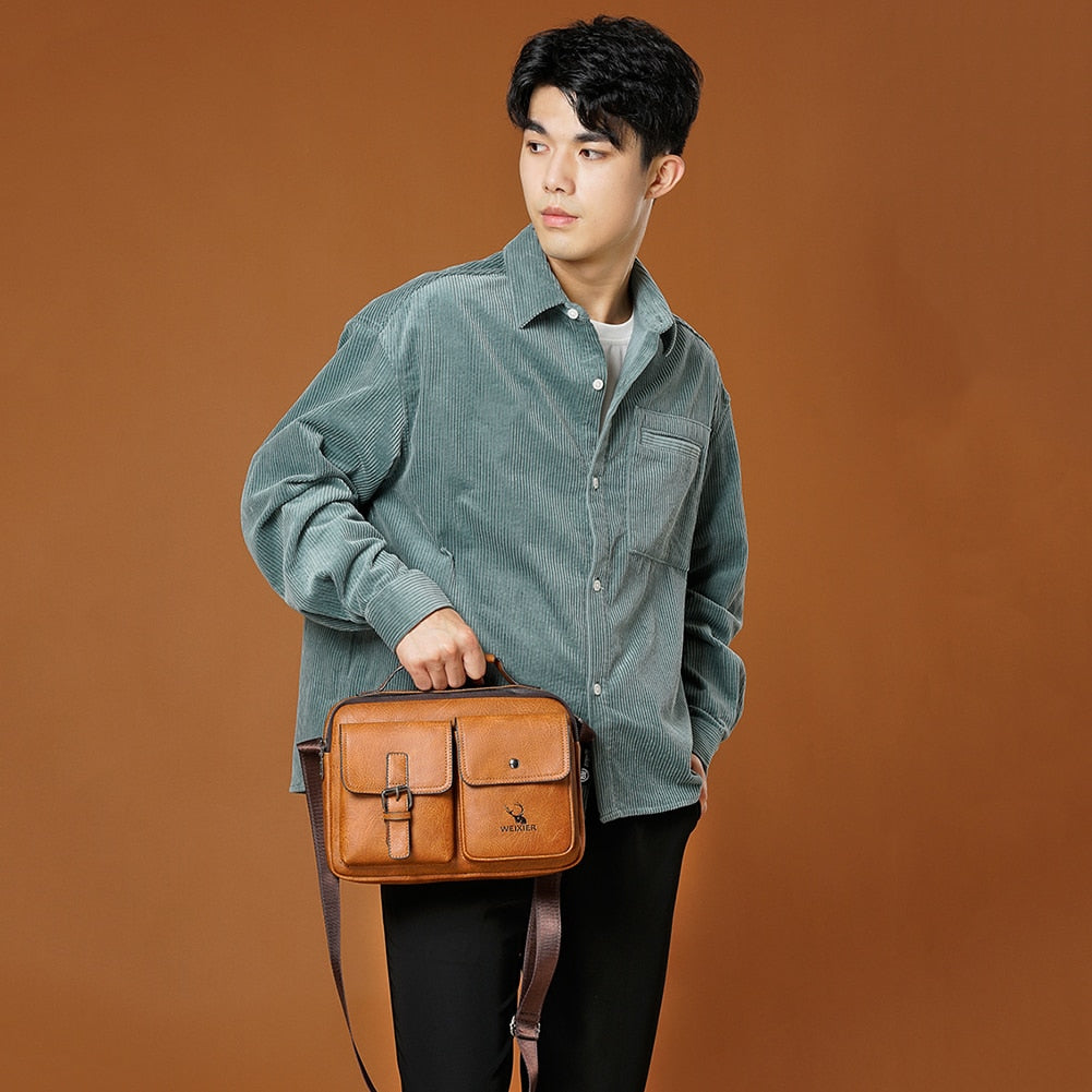 Vintage Men Crossbody Bag Male Business Bag