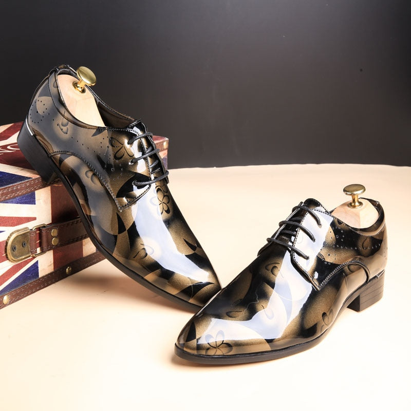 Patent Leather Men Dress Shoes