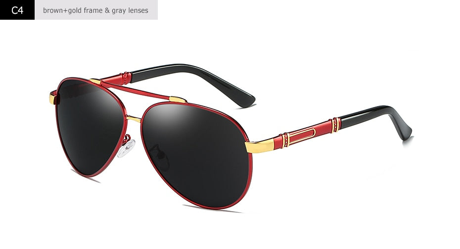Blanche Michelle Pilot Polarized Sunglasses Men