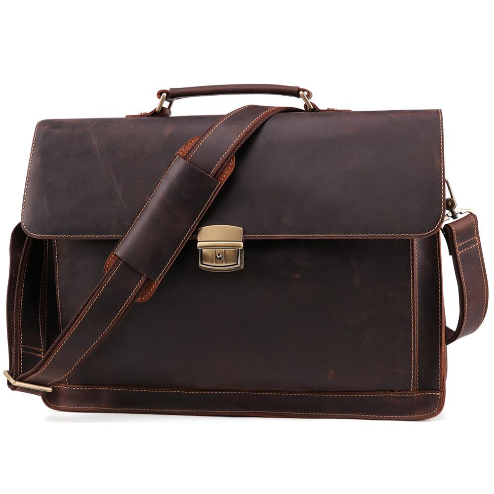 Horse Genuine Leather Men's Briefcase