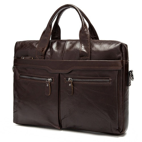 WESTAL genuine leather bag for men's briefcase