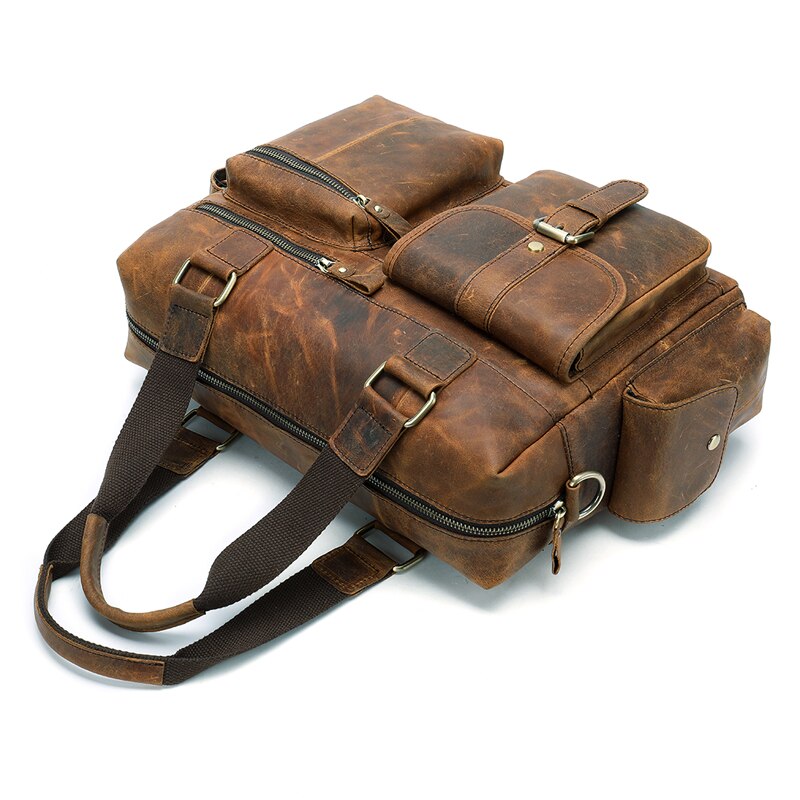MVA Genuine Leather Men's Briefcase