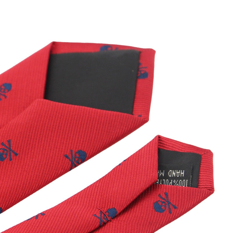 New Casual Slim Skull Ties For Men