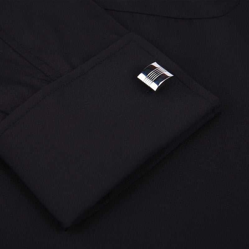 Man Classic Black French Cufflinks