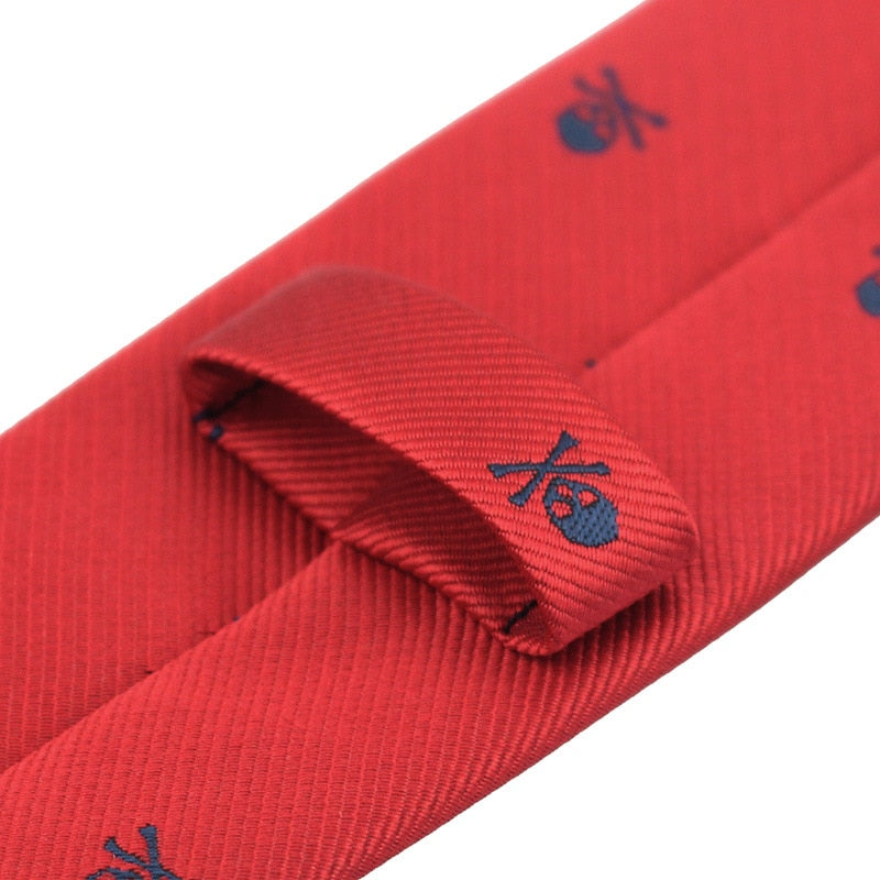 New Casual Slim Skull Ties For Men