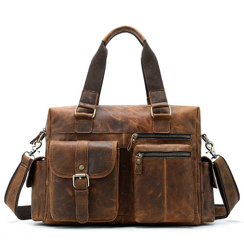 MVA Genuine Leather Men's Briefcase