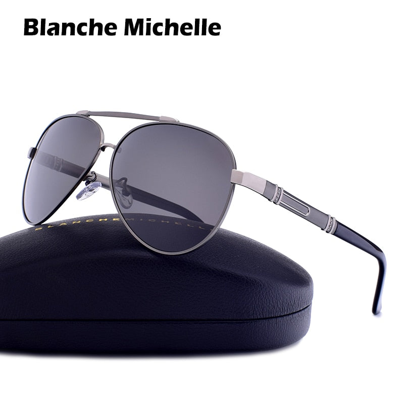 Blanche Michelle Pilot Polarized Sunglasses Men