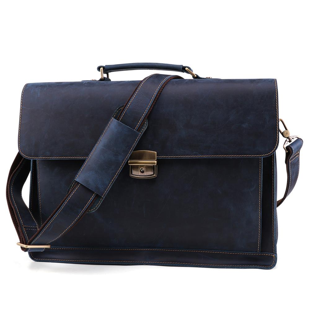 Horse Genuine Leather Men's Briefcase
