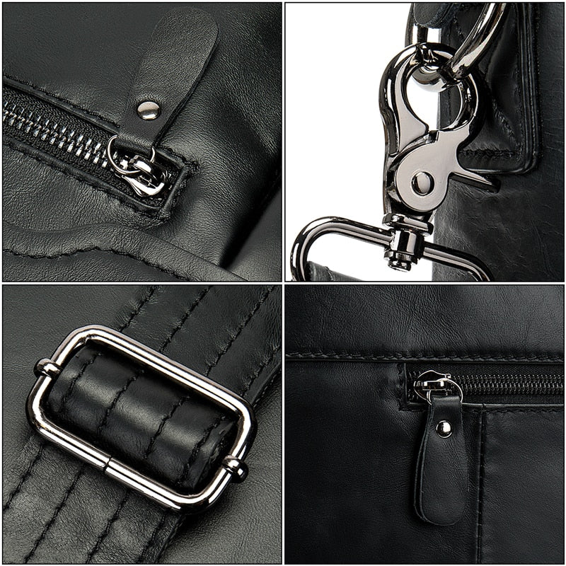 WESTAL genuine leather bag for men's briefcase