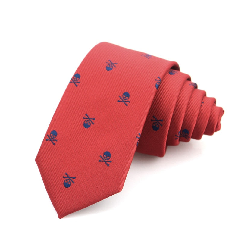 New Casual Slim Skull Ties For Men