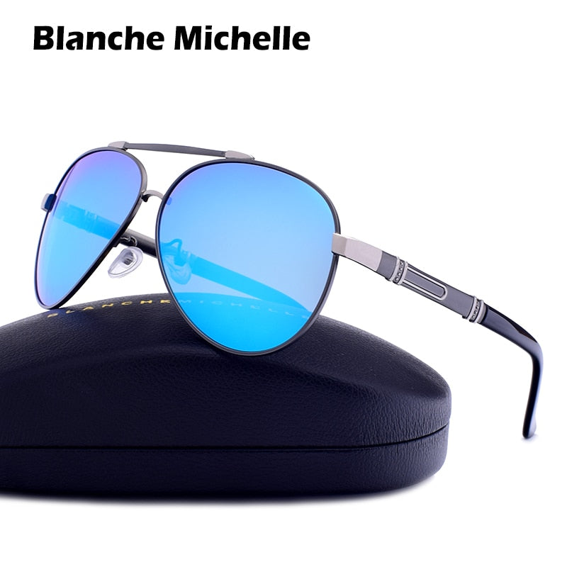 Blanche Michelle Pilot Polarized Sunglasses Men