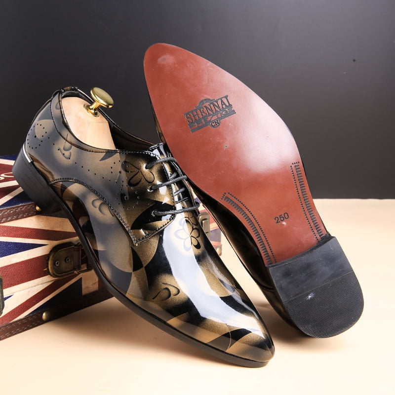Patent Leather Men Dress Shoes
