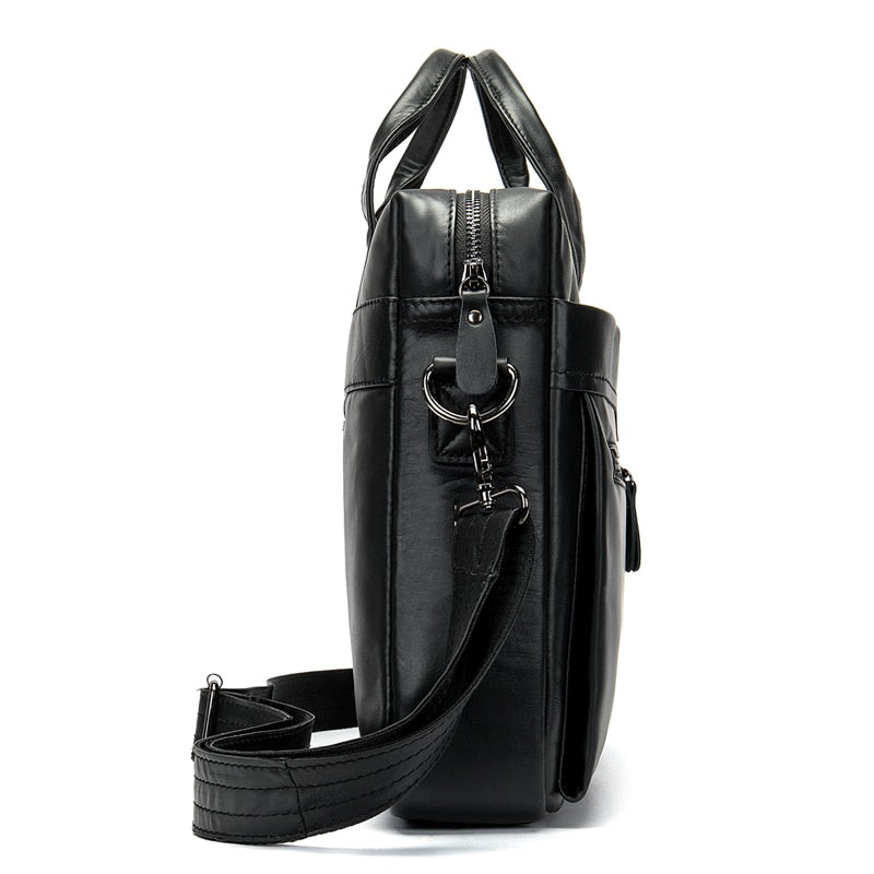 WESTAL genuine leather bag for men's briefcase