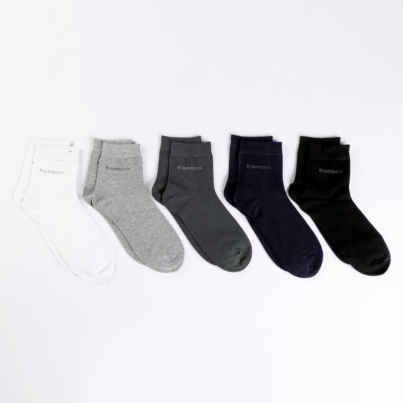 10 Pairs / Lot Bamboo Fiber Socks Men