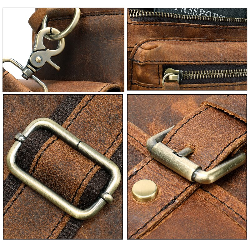 MVA Genuine Leather Men's Briefcase