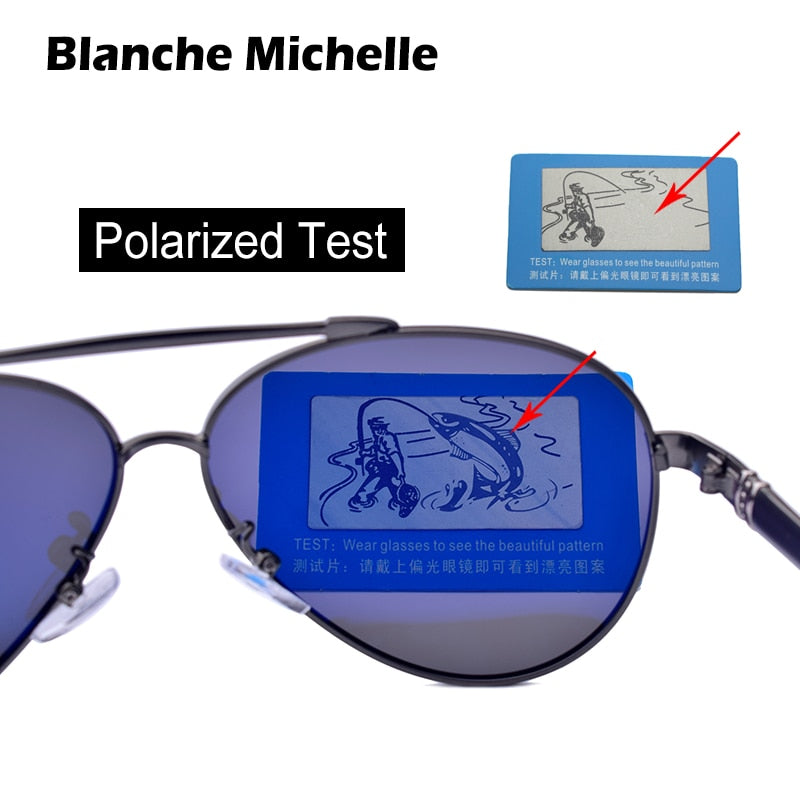 Blanche Michelle Pilot Polarized Sunglasses Men
