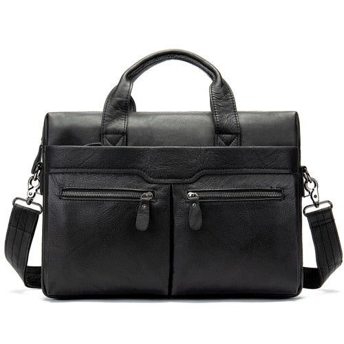 WESTAL genuine leather bag for men's briefcase