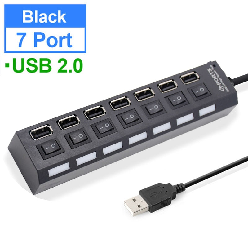 USB 3.0 HUB Multi 4 7 USB Port Splitter