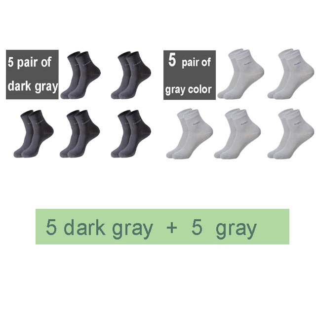 10Pairs/Lot Men Bamboo Socks
