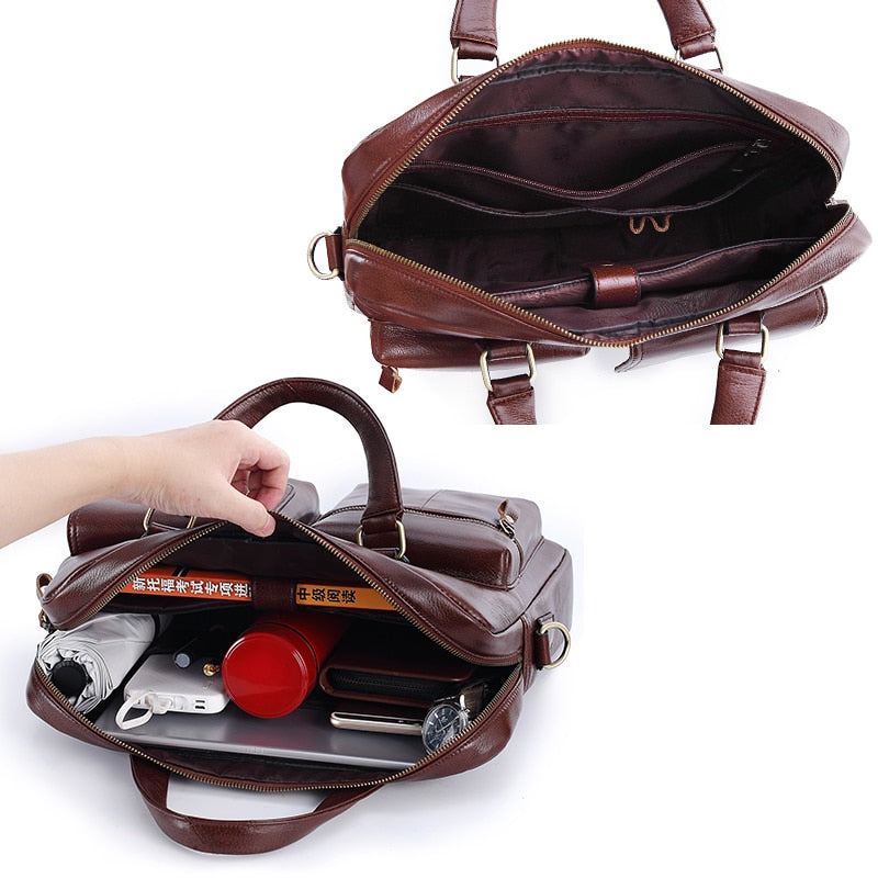 Men Genuine Leather Handbag
