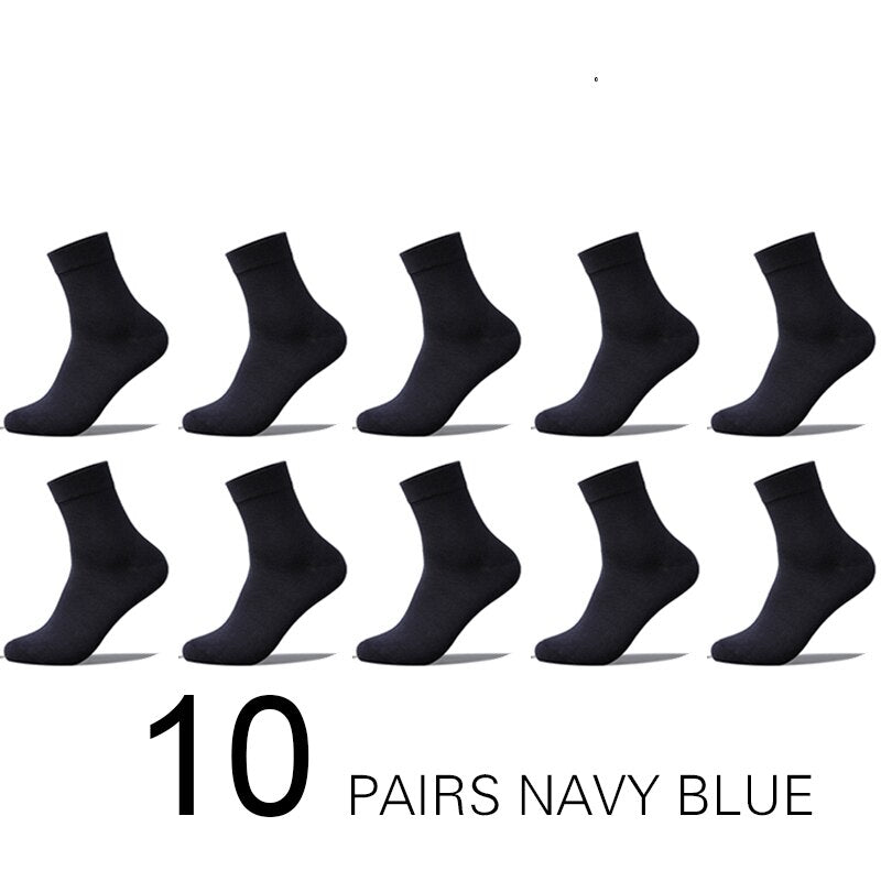 10 Pairs Men's Cotton Socks New Style Black