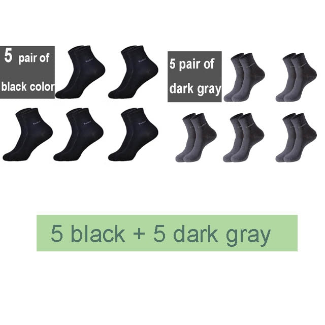 10Pairs/Lot Men Bamboo Socks