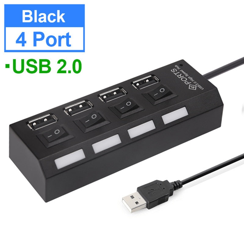 USB 3.0 HUB Multi 4 7 USB Port Splitter