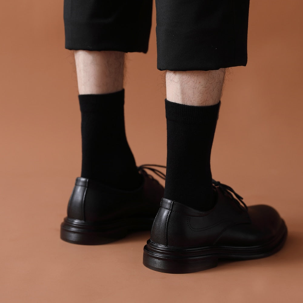 10 Pairs Men's Cotton Socks New Style Black